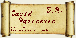 David Marićević vizit kartica